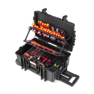 Wiha Werkzeug-Set Elektriker Competence XXL II, 115-teilig mit integriertem Fahrgestell im Koffer