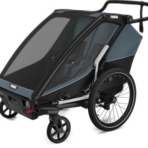Thule Chariot Cab 2 Doppelsitzer Kinderanhänger – Dark Slate (Modell 2026) –…