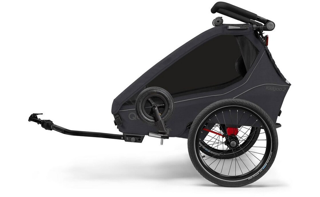 Qeridoo Kidgoo2 Fahrradanhänger für Kinder – Phantom Grey – Bild 6