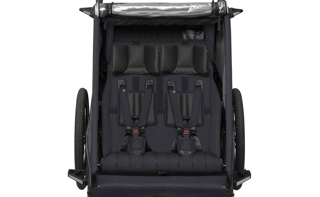 Qeridoo Kidgoo2 Fahrradanhänger für Kinder – Phantom Grey – Bild 5