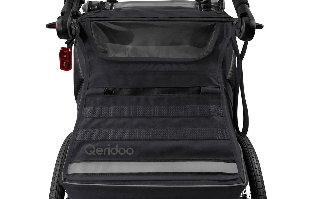 Qeridoo Kidgoo2 Fahrradanhänger für Kinder – Phantom Grey – Bild 2