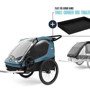Thule Courier Multifunktions 3in1 Kinderanhänger inkl. Dog Trailer Kit –…