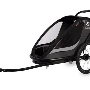 Hamax Kinderfahrradanhänger Cocoon mit verstellbarer Schlafposition –…