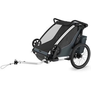 Thule Chariot Cross 2 Doppelsitzer Kinderanhänger – Dark Slate (Modell 2026) –…