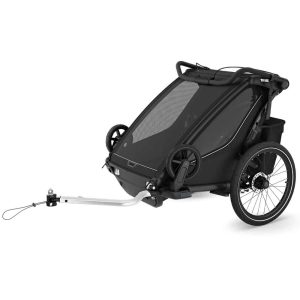 Thule Chariot Sport 2 Doppelsitzer Premium-Kinderanhänger – Schwarz (Modell…
