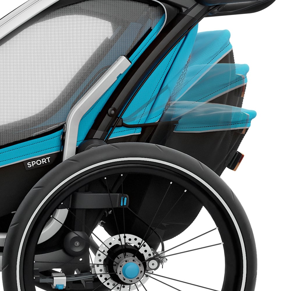 Thule Chariot Sport 1 Einsitzer Premium-Kinderanhänger – Thule Blue (Modell… – Bild 3