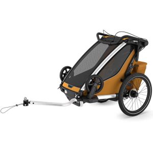 Thule Chariot Sport 2 Einsitzer Premium-Kinderanhänger – Natural Gold (Modell…