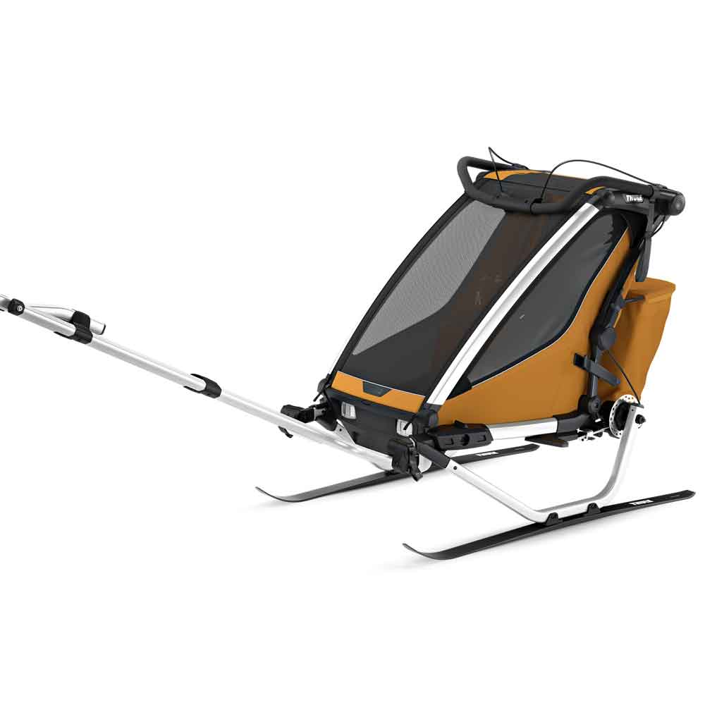 Thule Chariot Sport 2 Doppelsitzer Premium-Kinderanhänger – Natural Gold… – Bild 3